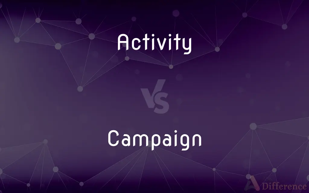 Activity vs. Campaign — What's the Difference?