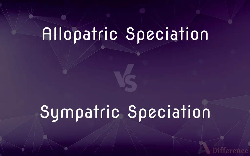 Allopatric Speciation vs. Sympatric Speciation — What's the Difference?