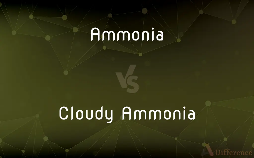 Ammonia vs. Cloudy Ammonia — What's the Difference?