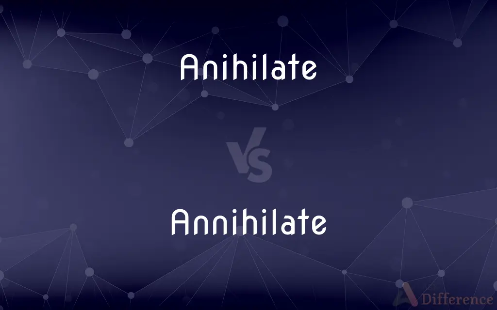 Anihilate vs. Annihilate — Which is Correct Spelling?