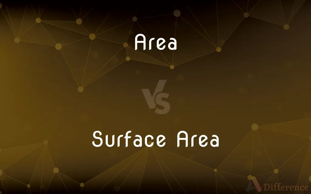 Area vs. Surface Area — What's the Difference?