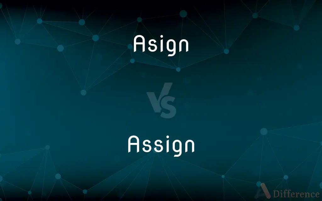 Asign vs. Assign — Which is Correct Spelling?