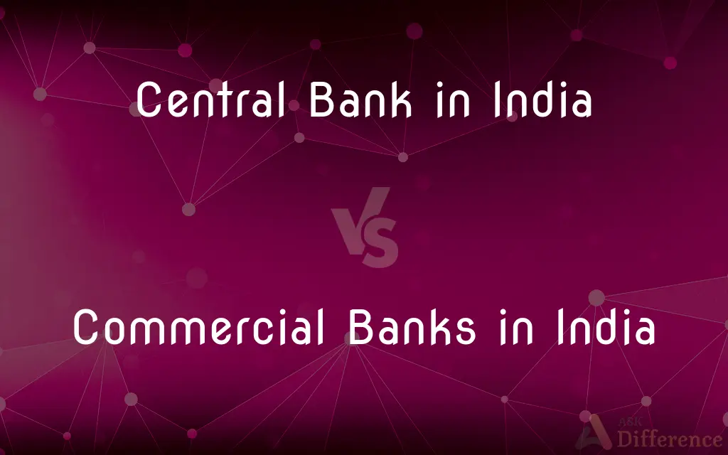 Central Bank in India vs. Commercial Banks in India — What's the Difference?