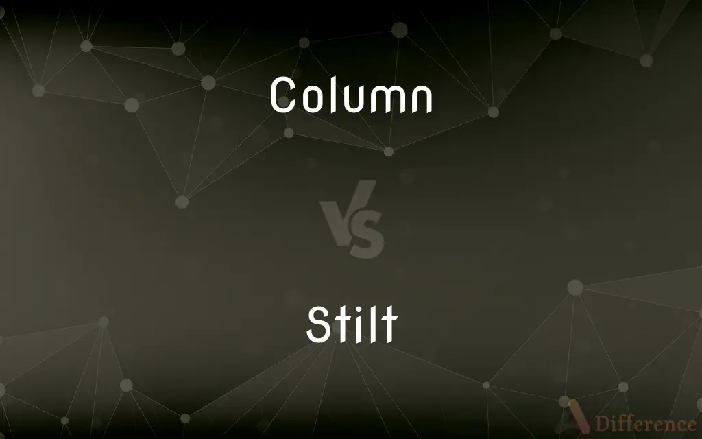 Column vs. Stilt — What's the Difference?