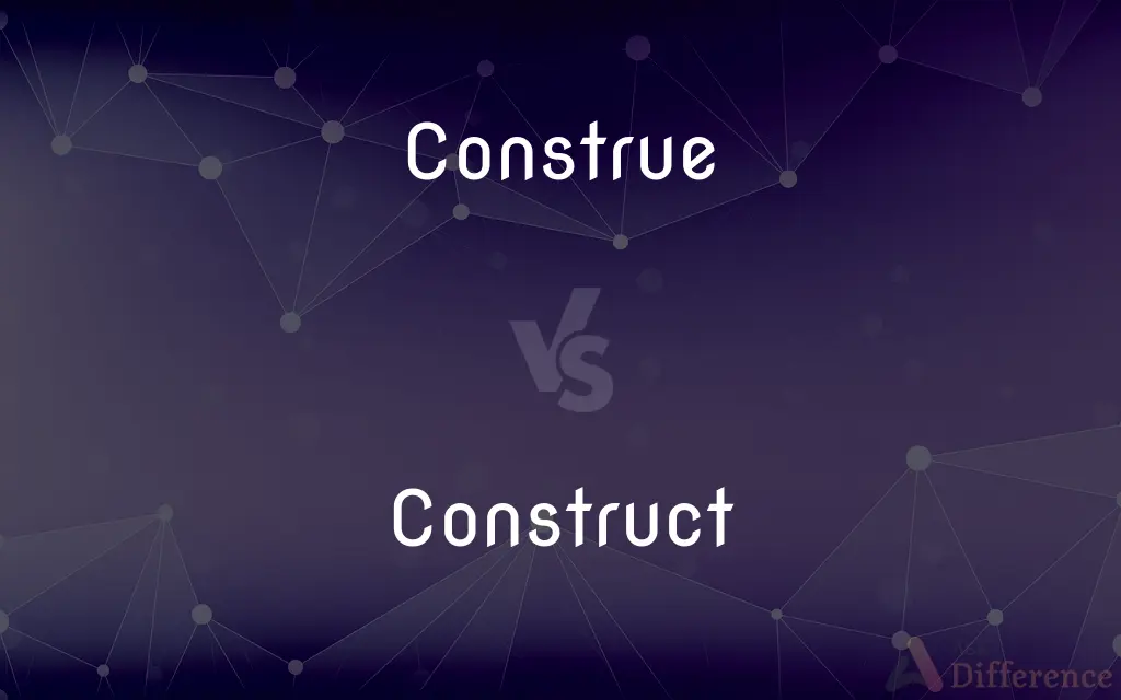 Construe vs. Construct — What's the Difference?