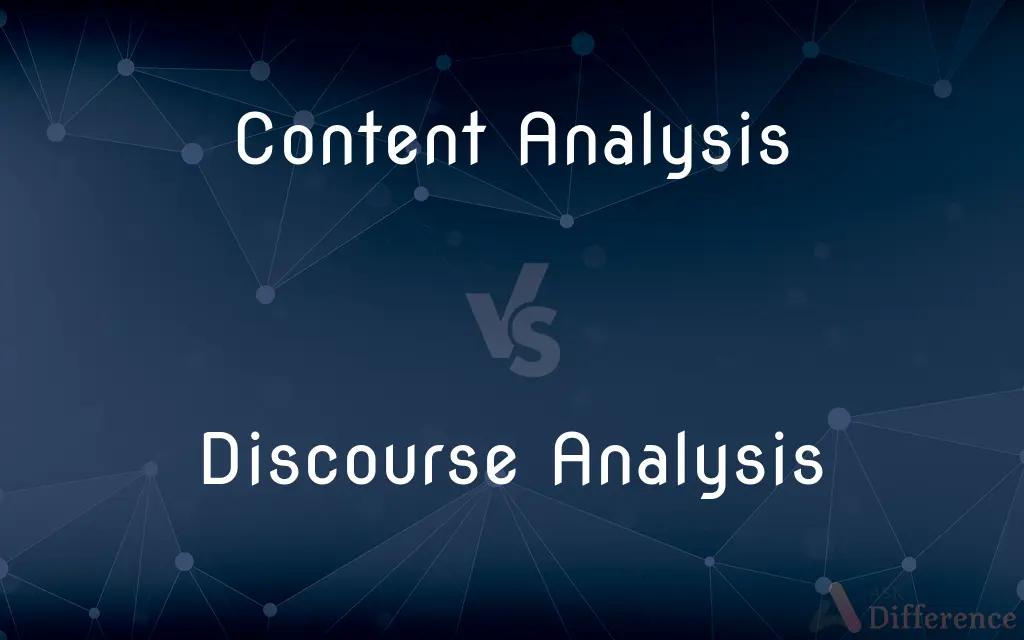 Content Analysis vs. Discourse Analysis — What's the Difference?