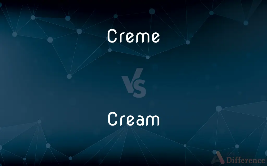 Creme vs. Cream — What’s the Difference?