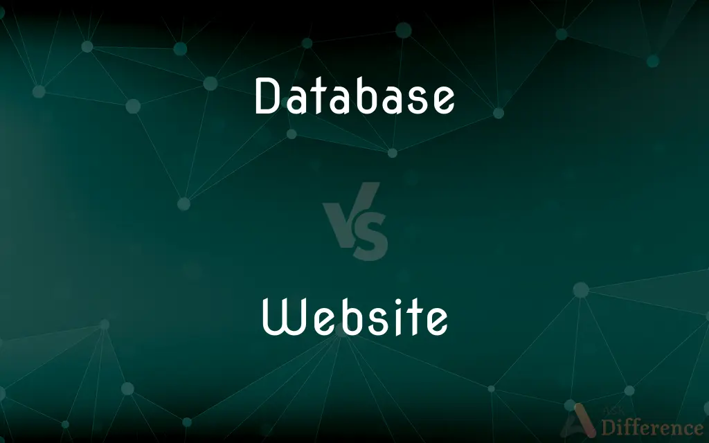 Database vs. Website — What's the Difference?