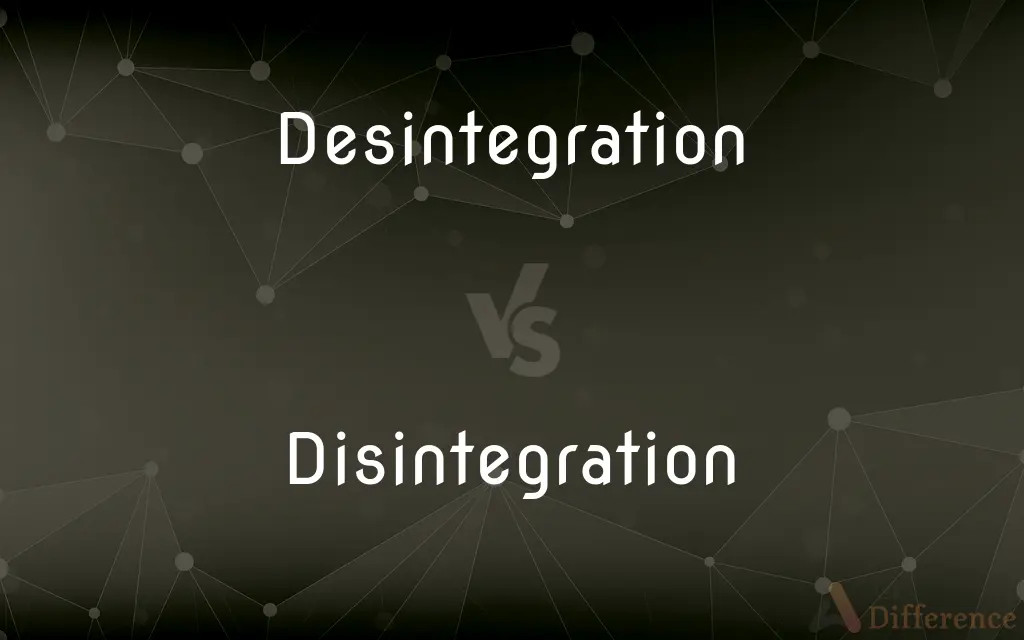 Desintegration vs. Disintegration — Which is Correct Spelling?