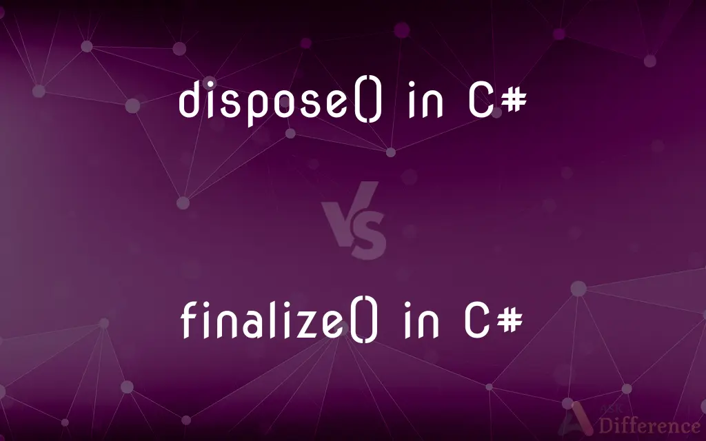 dispose() in C# vs. finalize() in C# — What's the Difference?