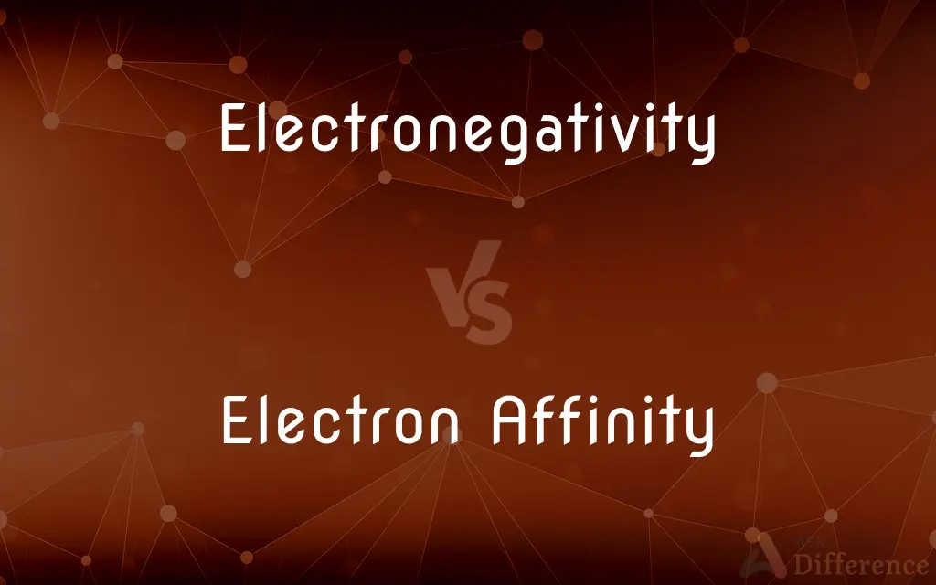 Electronegativity vs. Electron Affinity — What's the Difference?