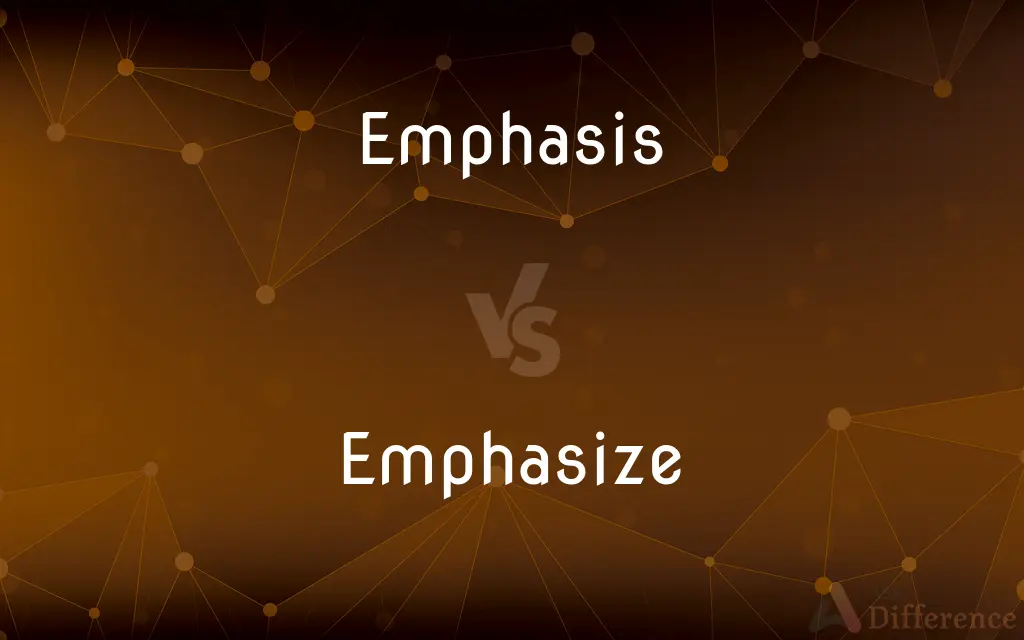 Emphasis vs. Emphasize — What's the Difference?