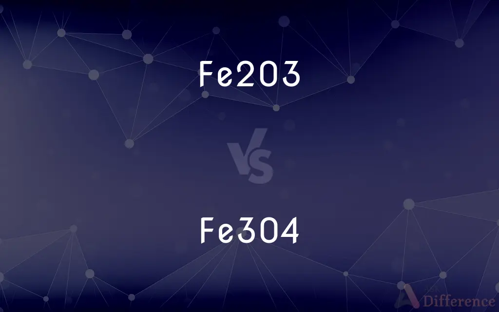 Fe2O3 vs. Fe3O4 — What's the Difference?