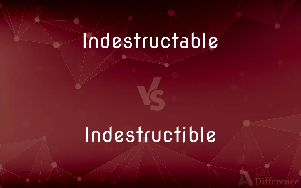 Indestructable vs. Indestructible — Which is Correct Spelling?