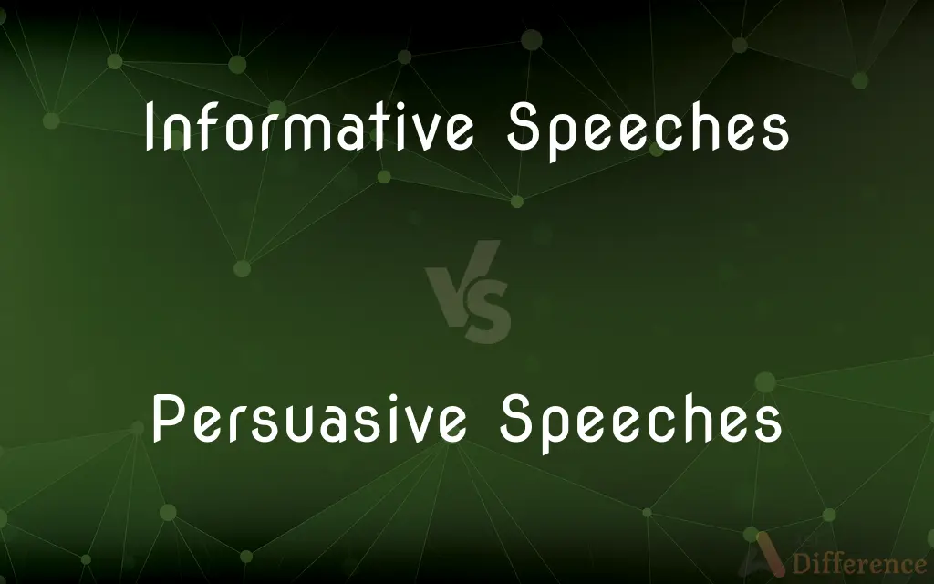 difference between persuasive speeches and informative