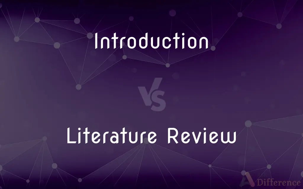 difference between introduction literature review
