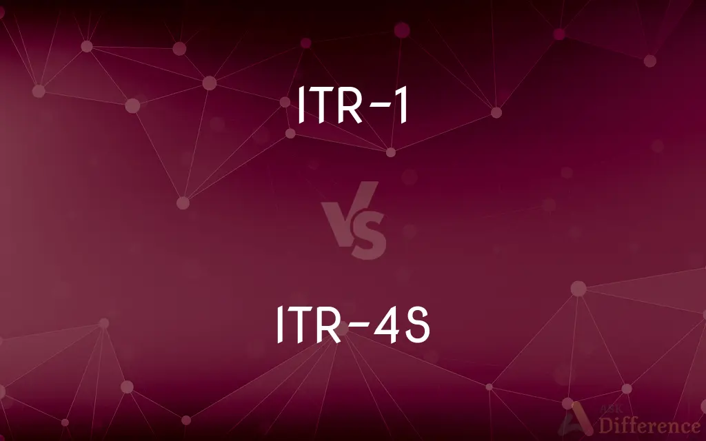 ITR-1 vs. ITR-4S — What's the Difference?