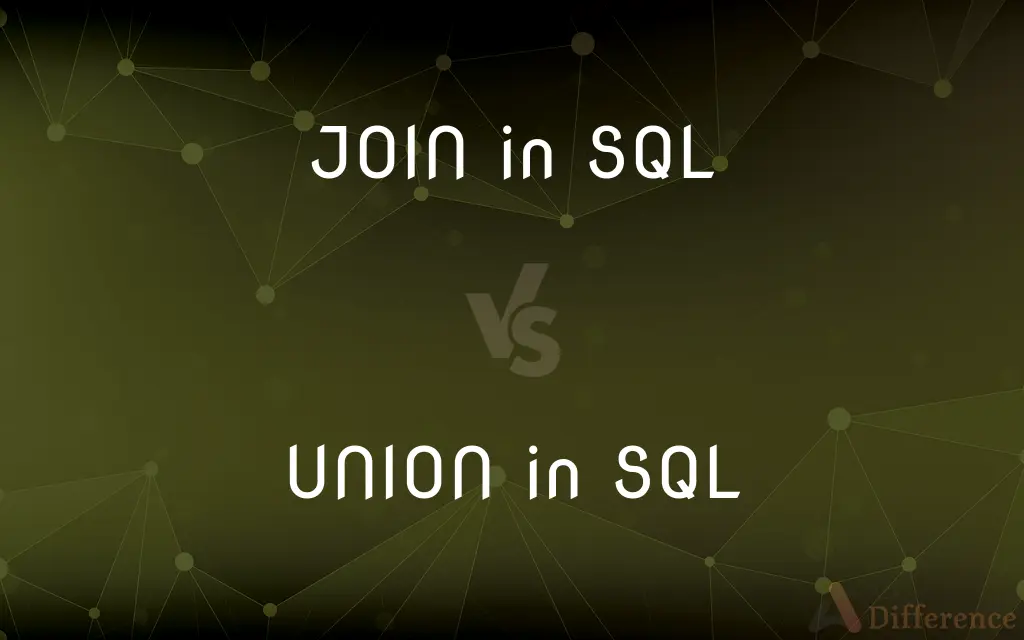 JOIN in SQL vs. UNION in SQL — What's the Difference?