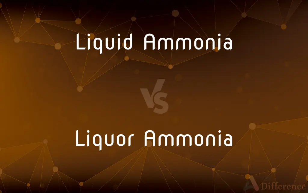 Liquid Ammonia vs. Liquor Ammonia — What's the Difference?