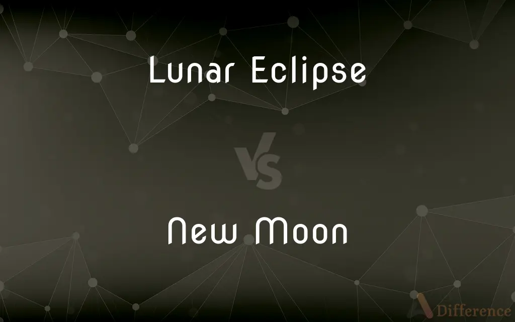 Lunar Eclipse vs. New Moon — What's the Difference?