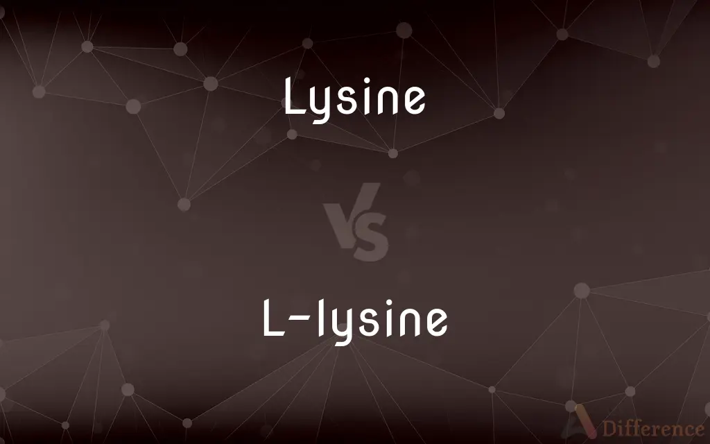 Lysine vs. L-lysine — What's the Difference?