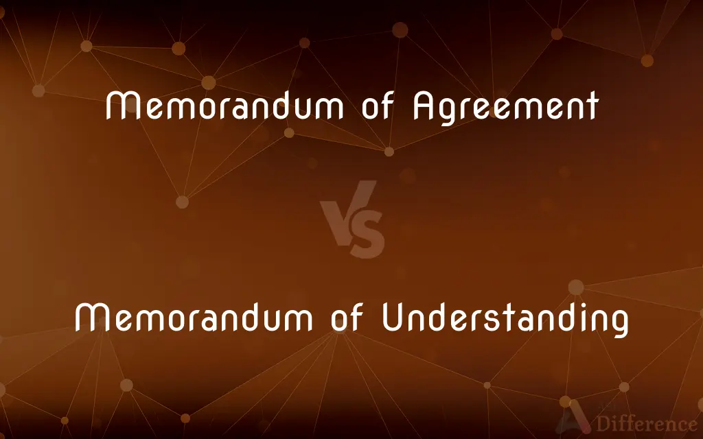 Memorandum of Agreement vs. Memorandum of Understanding — What's the Difference?