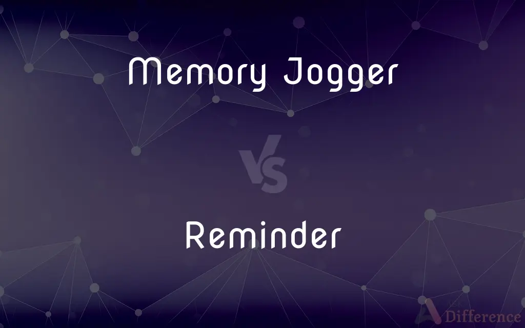 Memory Jogger vs. Reminder — What's the Difference?