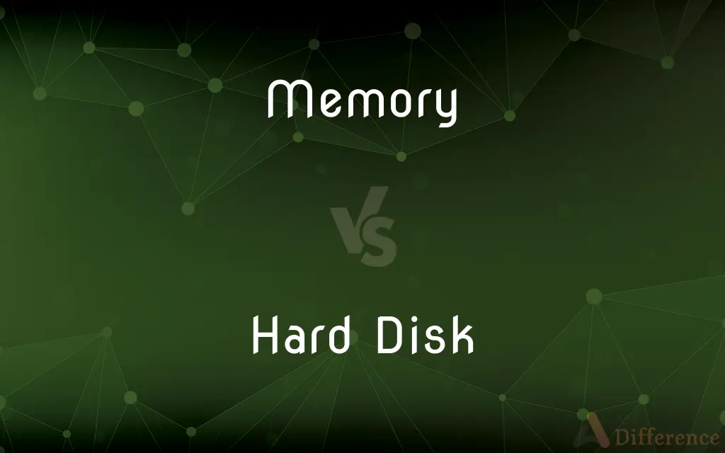 Memory vs. Hard Disk — What's the Difference?