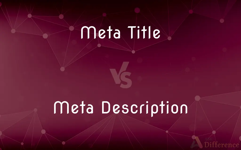 Meta Title vs. Meta Description — What's the Difference?