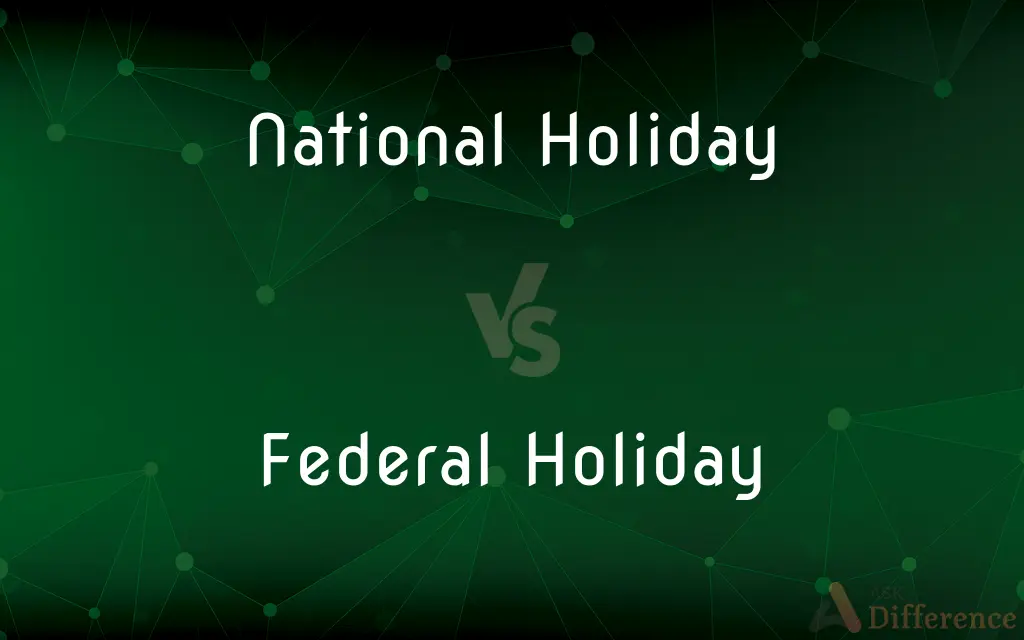 National Holiday vs. Federal Holiday — What's the Difference?