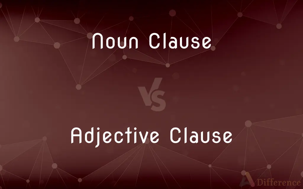 Noun Clause vs. Adjective Clause — What's the Difference?