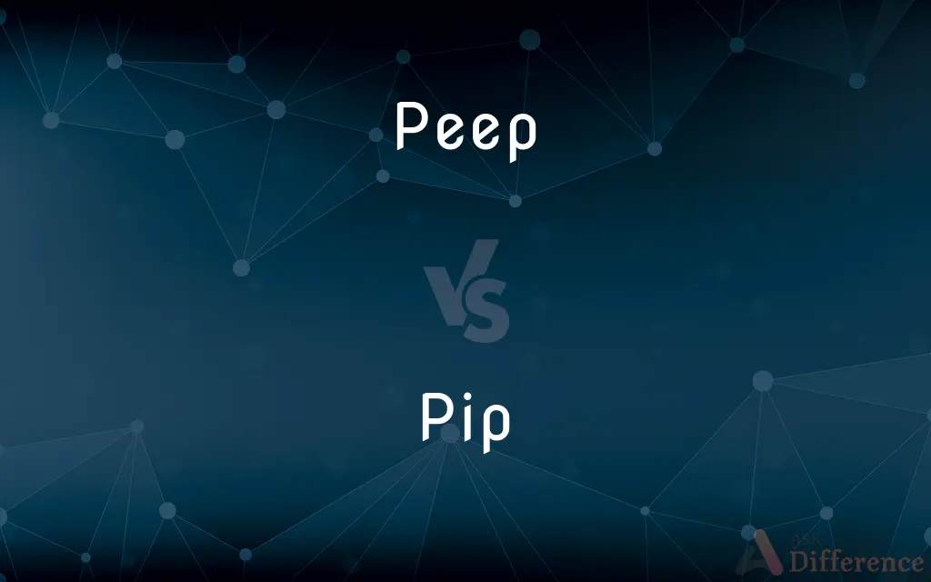 Peep vs. Pip — What's the Difference?