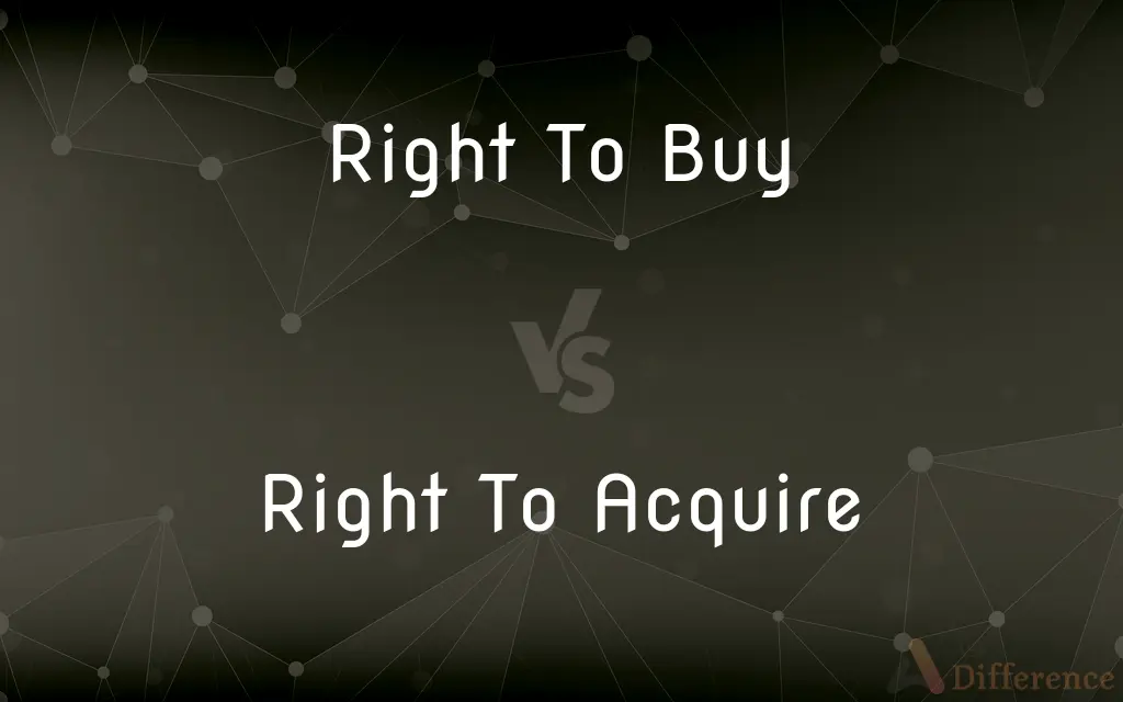 Right To Buy vs. Right To Acquire — What's the Difference?