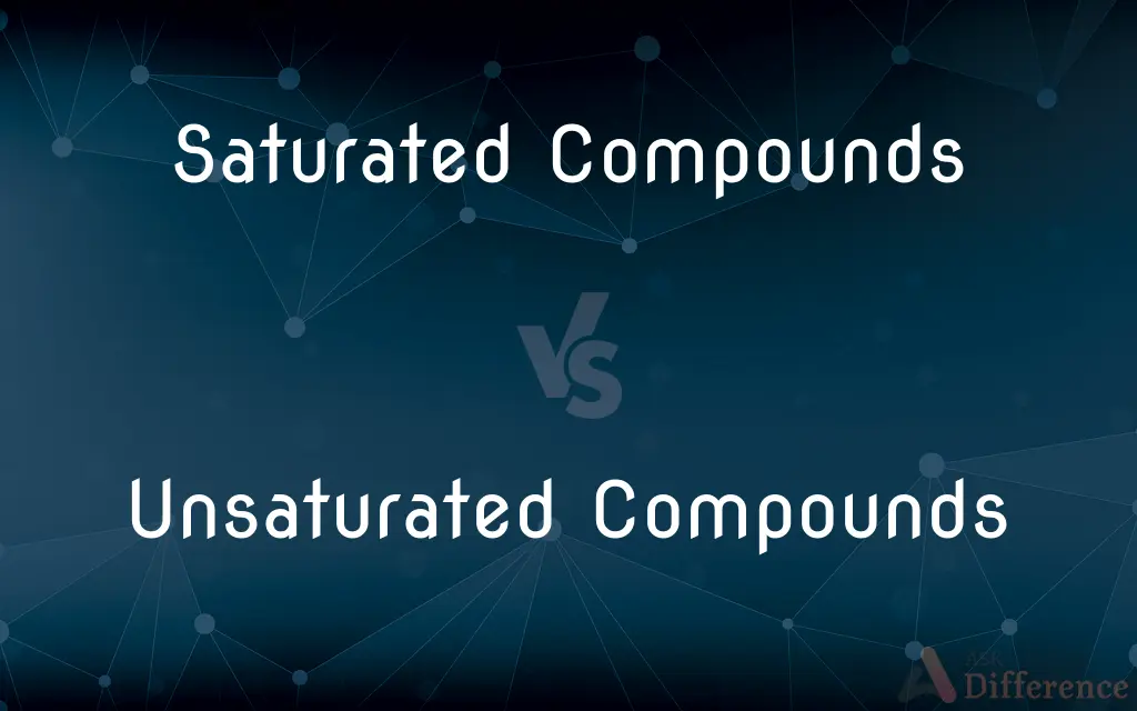 Saturated Compounds vs. Unsaturated Compounds — What's the Difference?