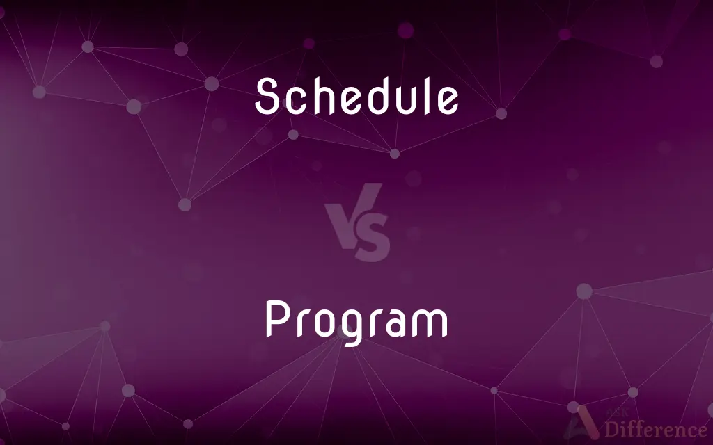 Schedule vs. Program — What's the Difference?