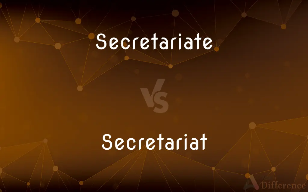 Secretariate vs. Secretariat — What's the Difference?