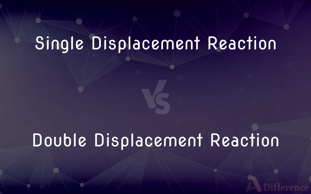 Single Displacement Reaction vs. Double Displacement Reaction — What's the Difference?