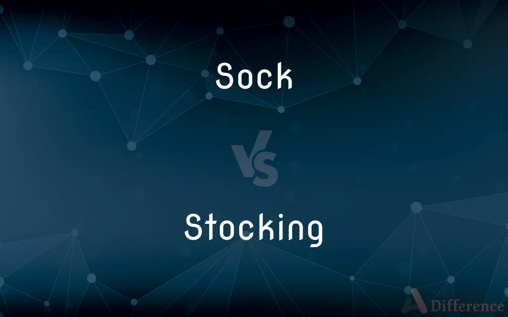 Sock vs. Stocking — What's the Difference?