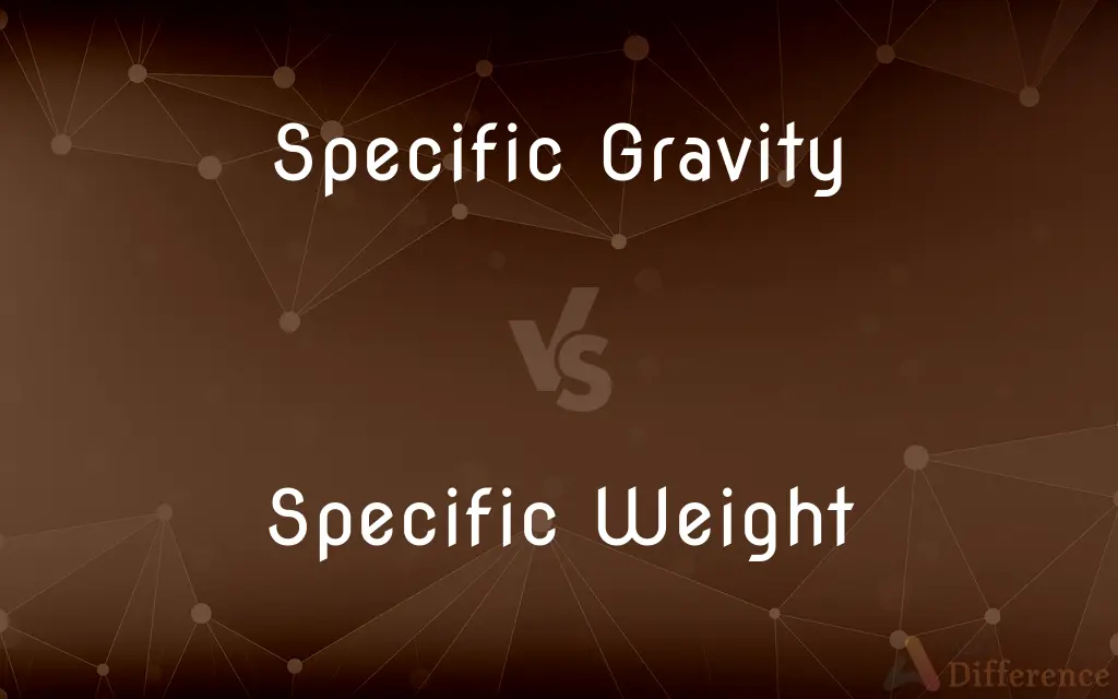 Specific Gravity vs. Specific Weight — What's the Difference?