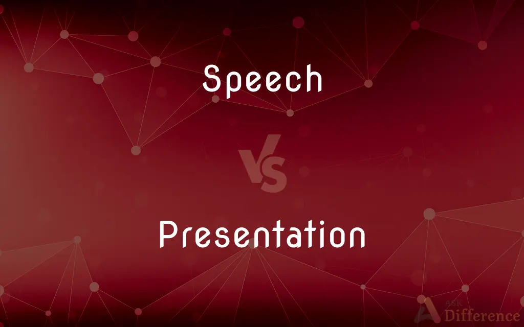 the difference between presentation and speaking