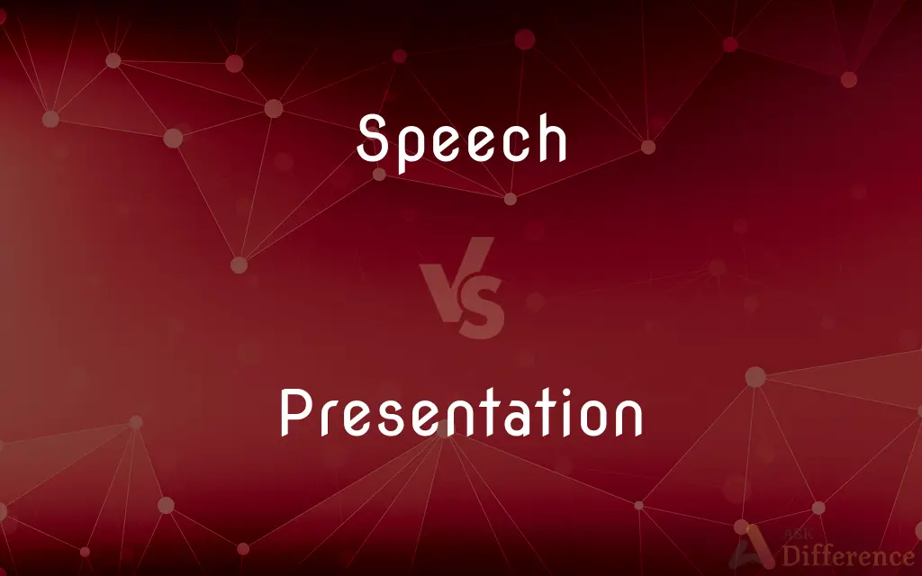 what difference between speech and presentation