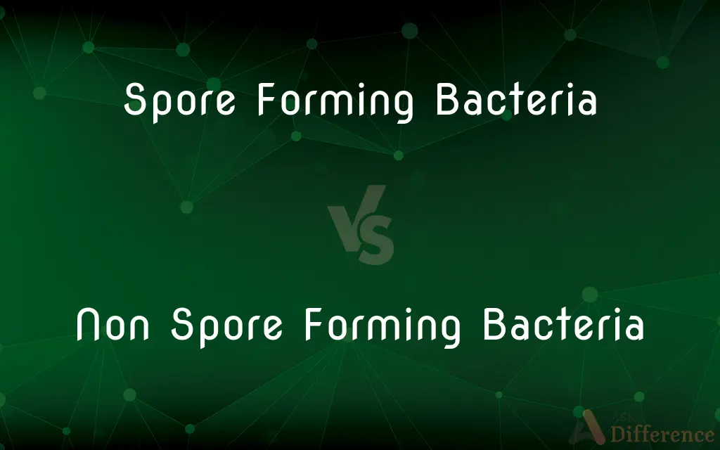 Spore Forming Bacteria vs. Non Spore Forming Bacteria — What's the Difference?