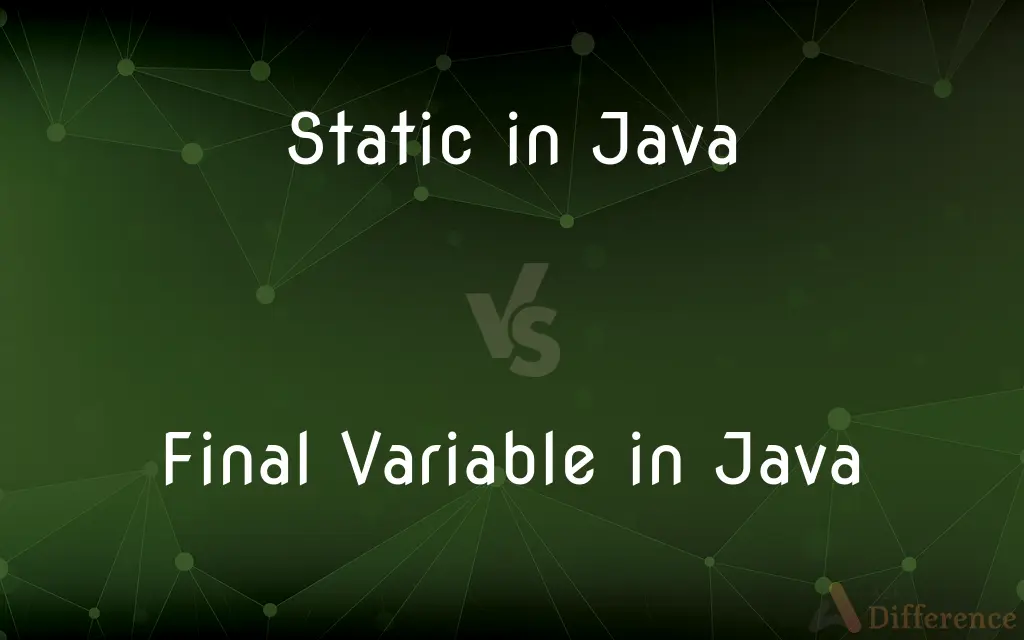 Static in Java vs. Final Variable in Java — What's the Difference?