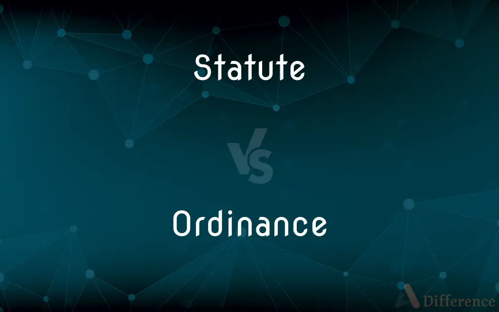 Statute vs. Ordinance — What's the Difference?