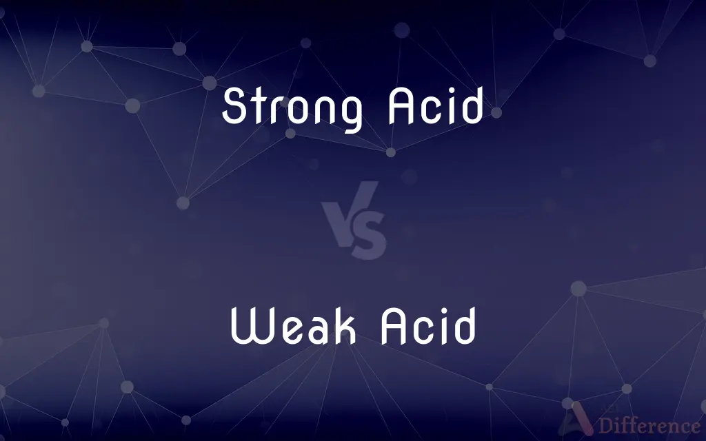 Strong Acid vs. Weak Acid — What's the Difference?