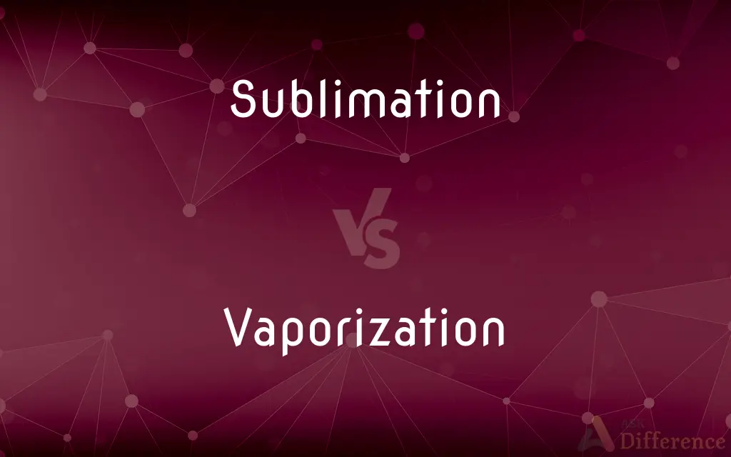 Sublimation vs. Vaporization — What's the Difference?