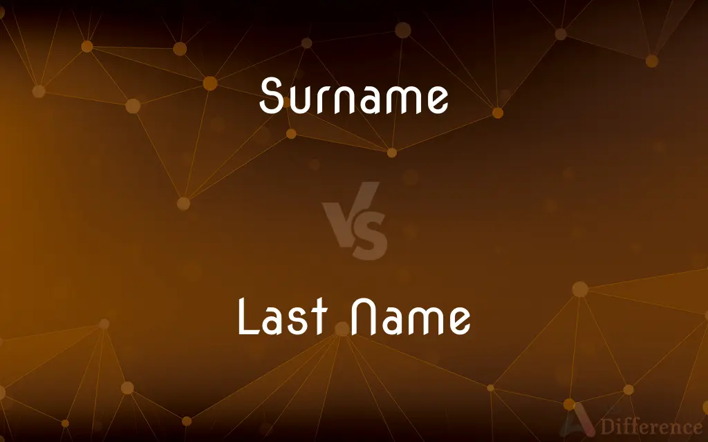 Surname vs. Last Name — What's the Difference?