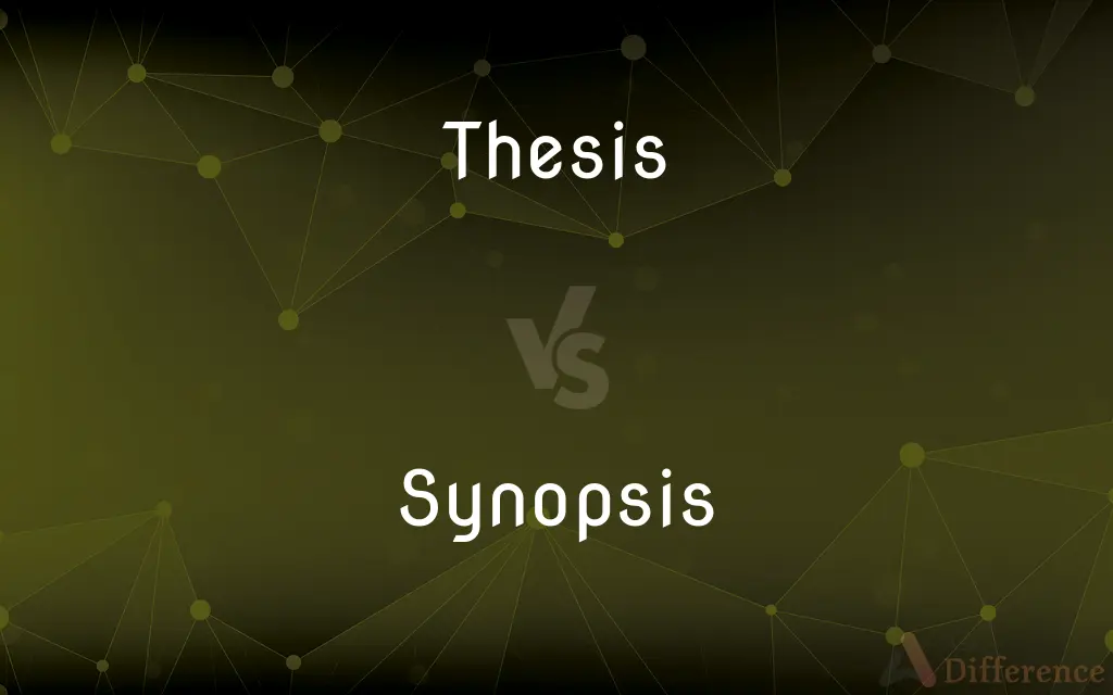 what difference between thesis and synopsis