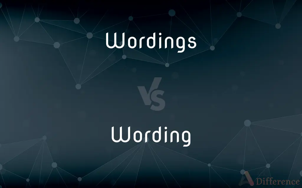 Wordings vs. Wording — What's the Difference?